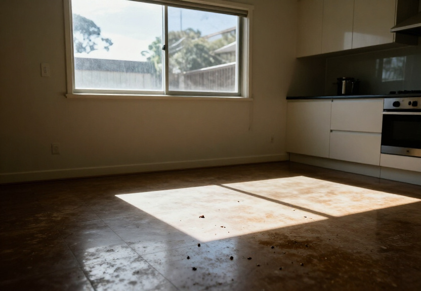 Cockroach infestation in a Miranda kitchen before treatment