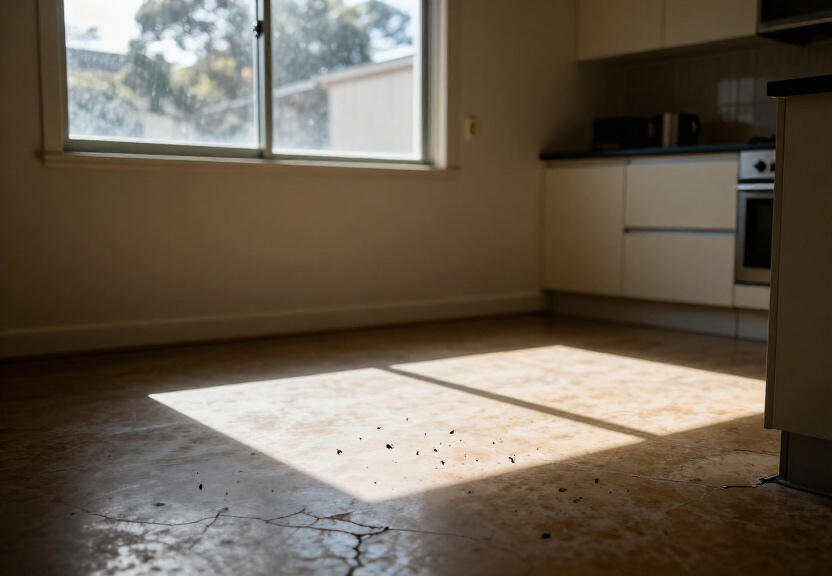 Rodent droppings in a Miranda restaurant storage area